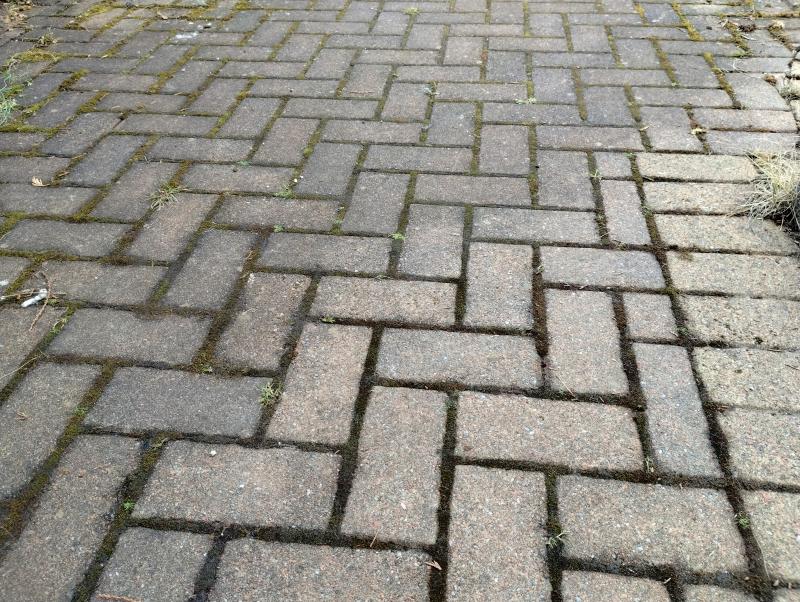 A half clean patio