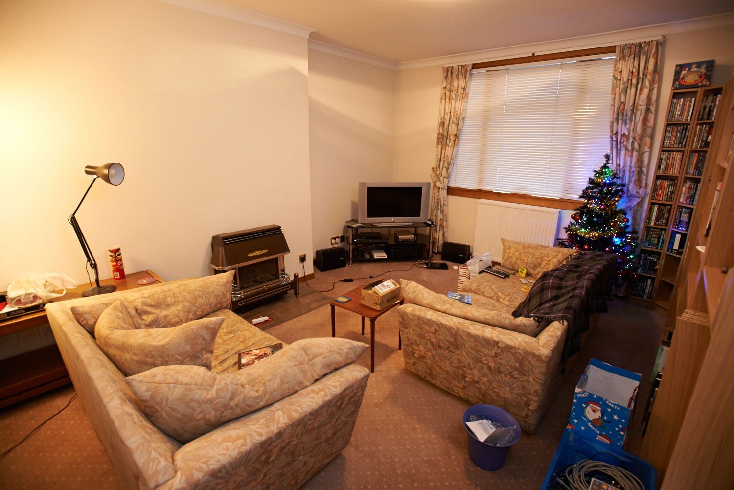The living room.