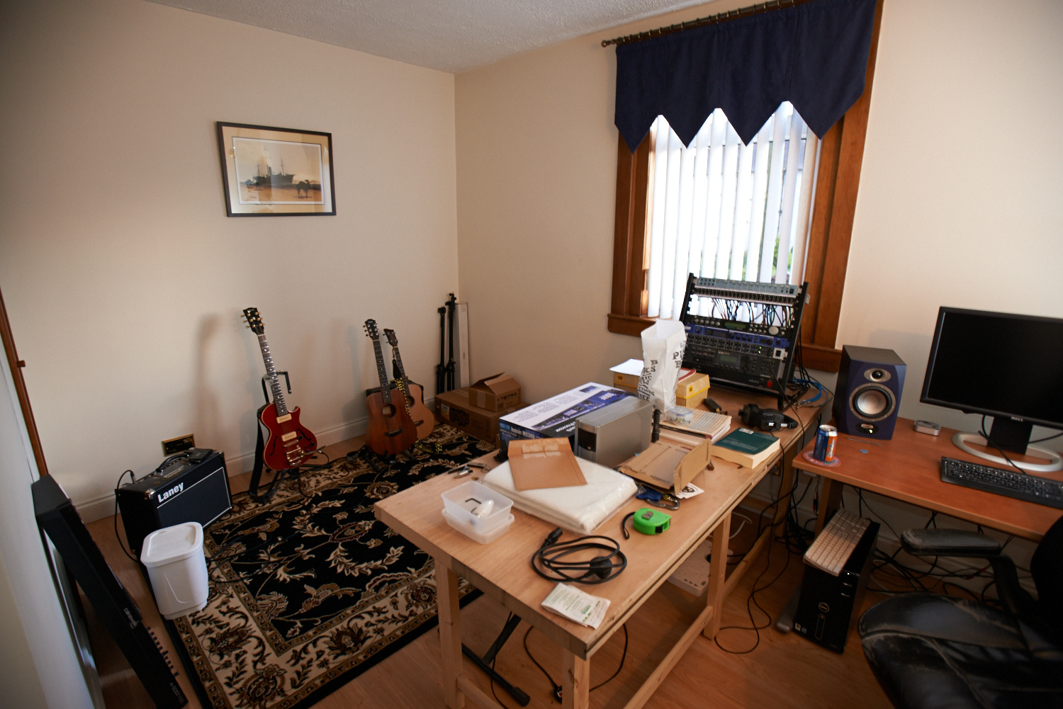 The back room, looking like a total tip.