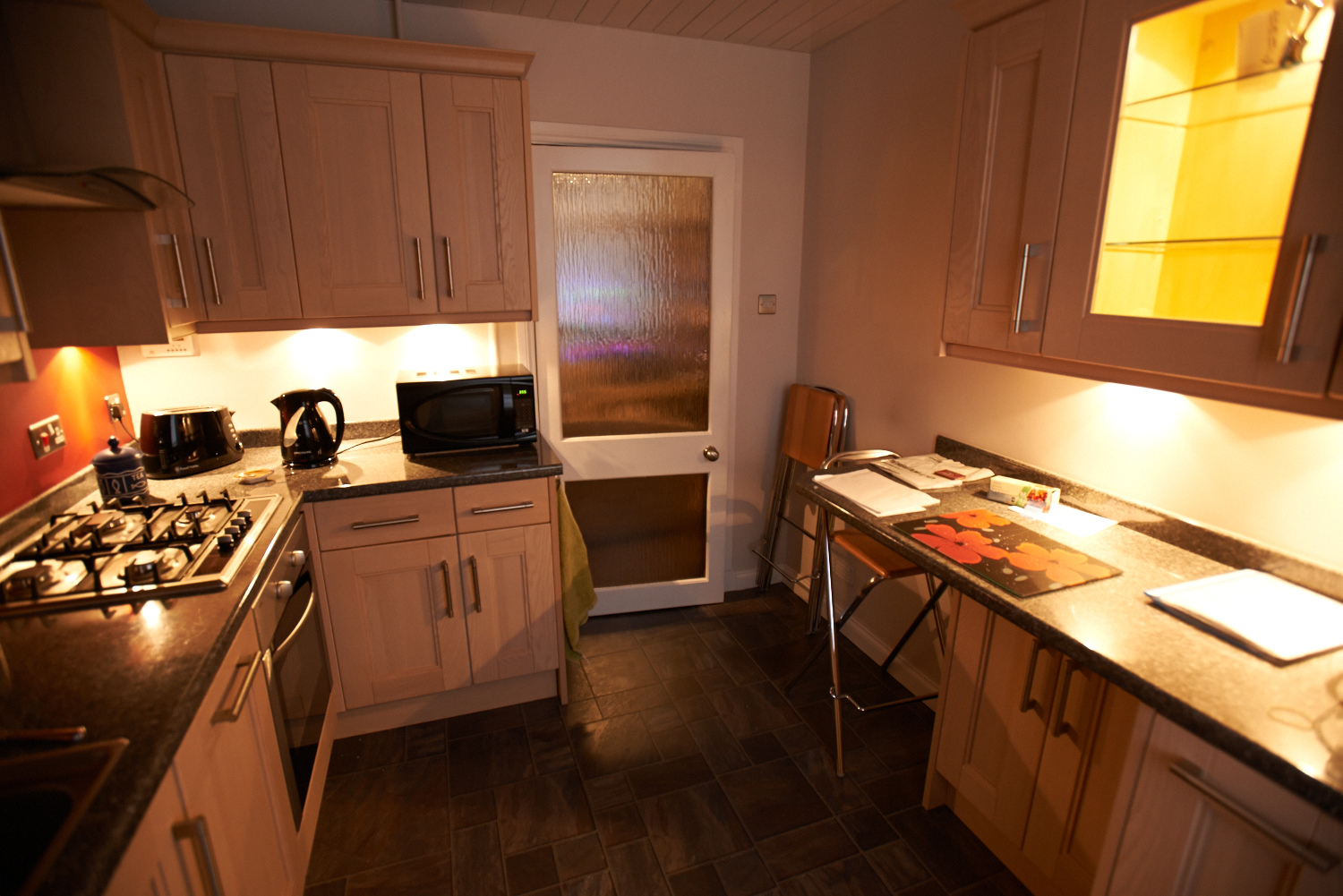The kitchen.